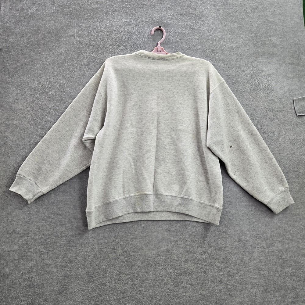 VINTAGE Notre Dame Fighting Irish Women Sweatshirt L‎ Gray Embroidery 90s USA